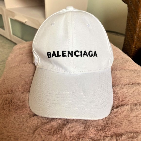 White Balenciaga Hat Womens Size Sm 